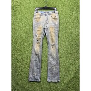 Serenade Jeans Mens 30 Distressed Paint Splatter Bootcut y2k Grunge Designer